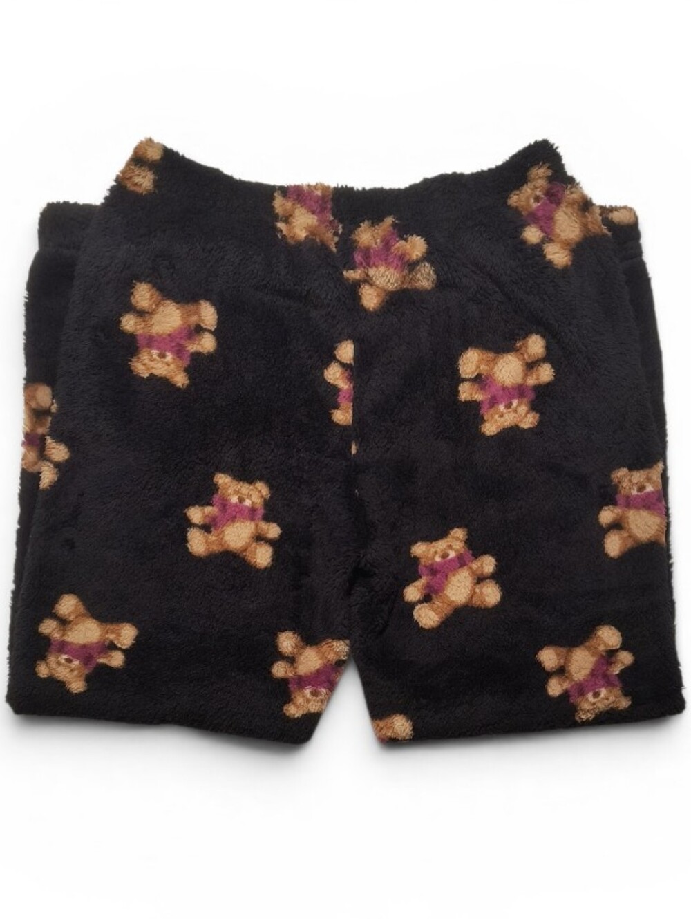 Joyspun Plush Black Teddy Bear Long Sleeve Top And Pants Pajama Set Size M - Picture 13 of 15